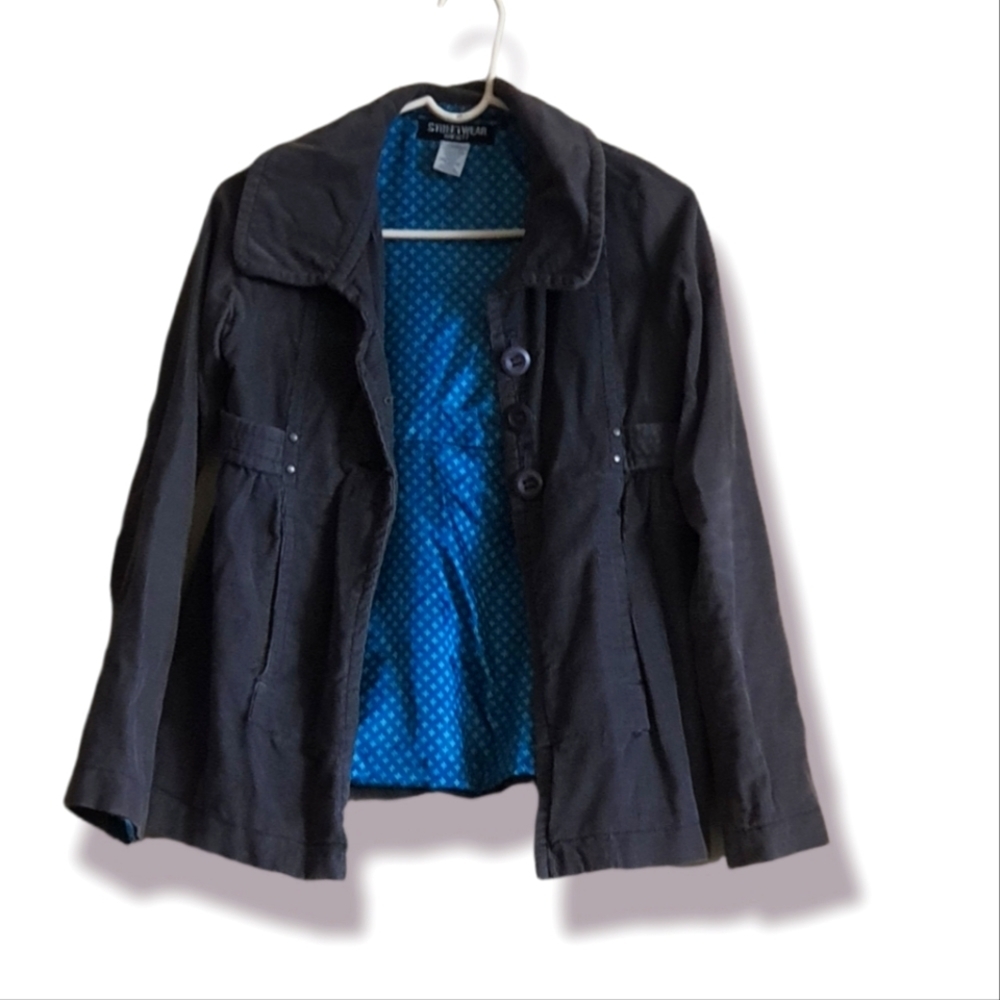 Gray soft Corduroy spring/ fall jacket